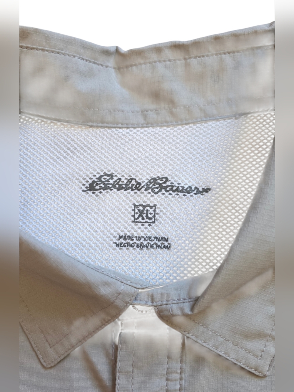 Eddie Bauer XL Woven Tech Performance Fishing Hiking Shirt Extra Large - Picture 2 of 6